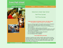 Tablet Screenshot of greenhighschool.com